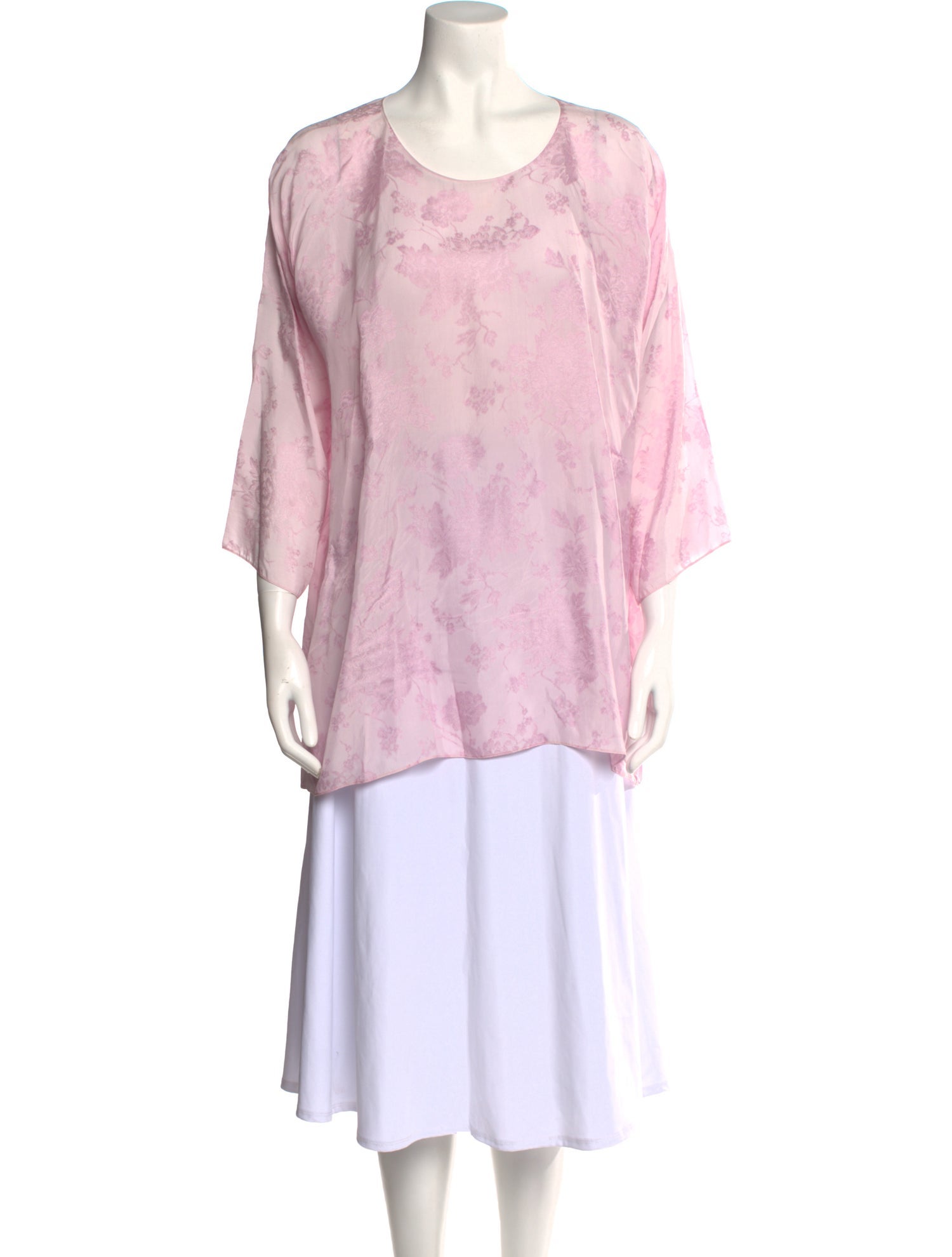 Ms Min Tie-Dye Print Scoop Neck Tunic