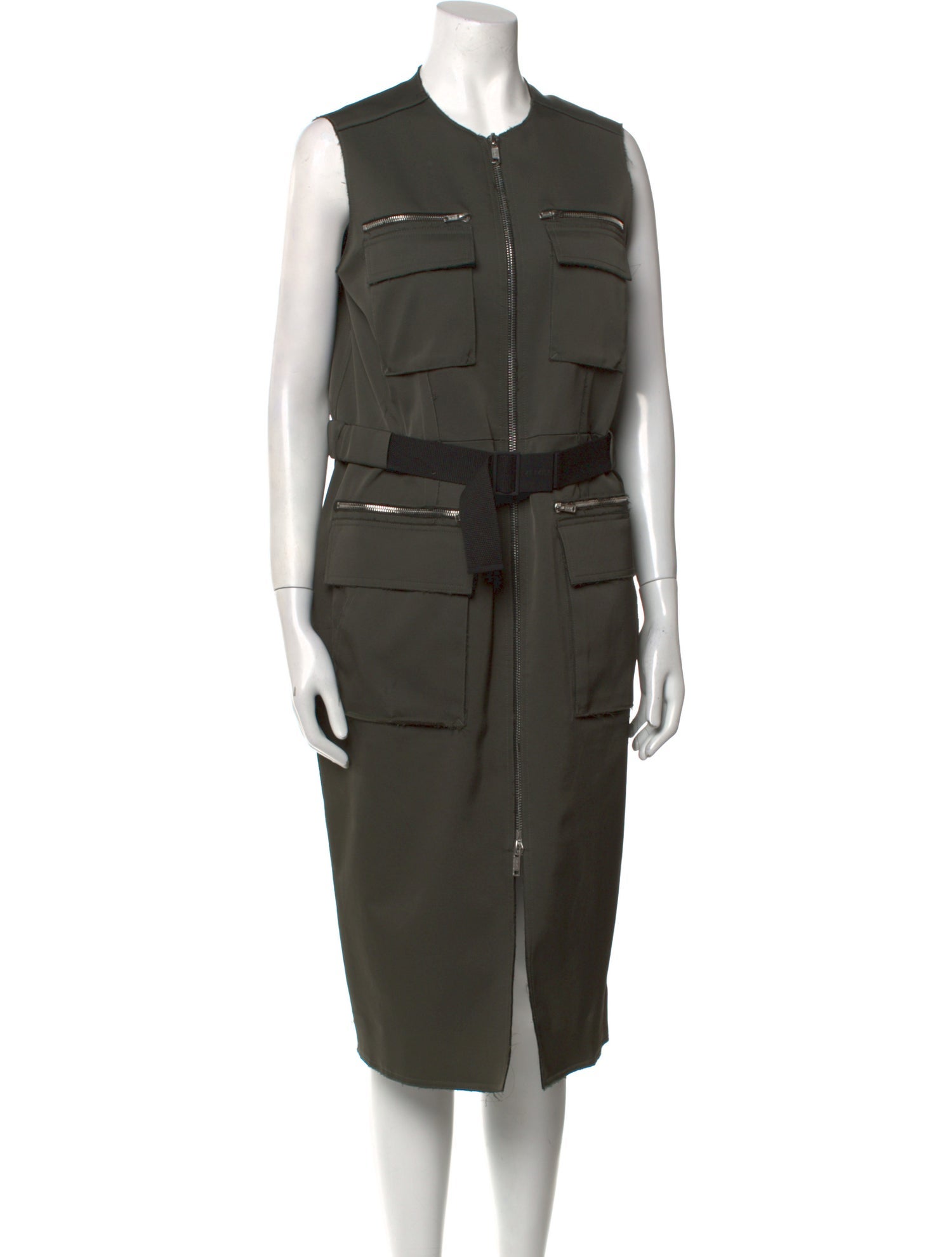 Ms Min Crew Neck Midi Length Dress