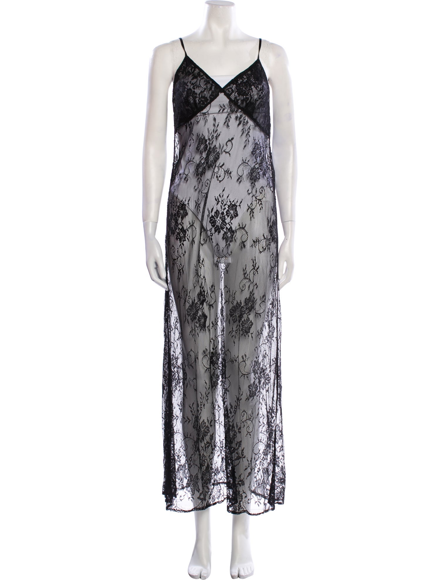 Maison Essentiele Lace Pattern Lace Trim Embellishment Nightgown