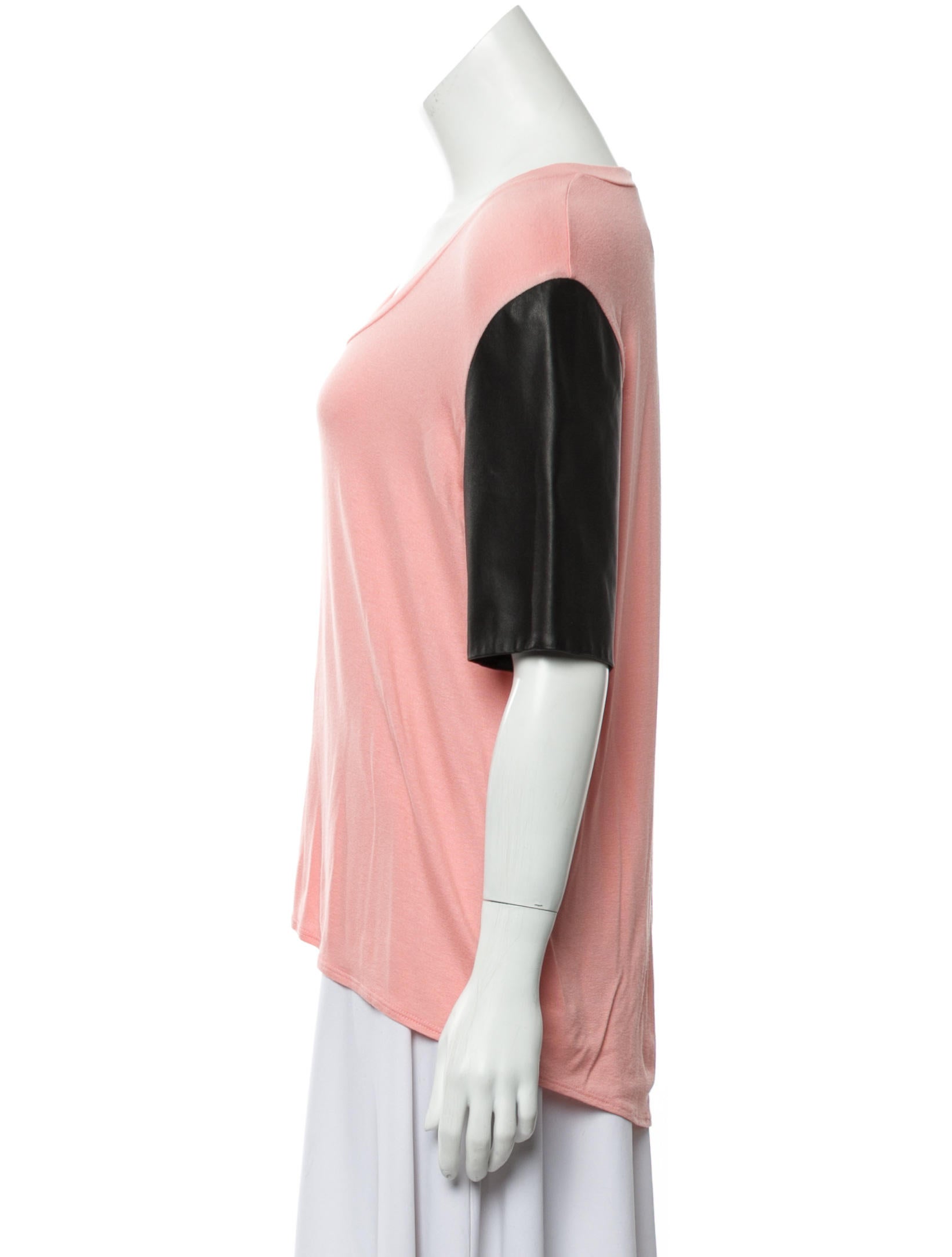 Michelle Mason Colorblock Pattern Scoop Neck T-Shirt w/ Tags