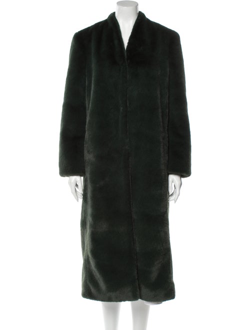 Michelle Mason 2019 Faux Fur Coat Green