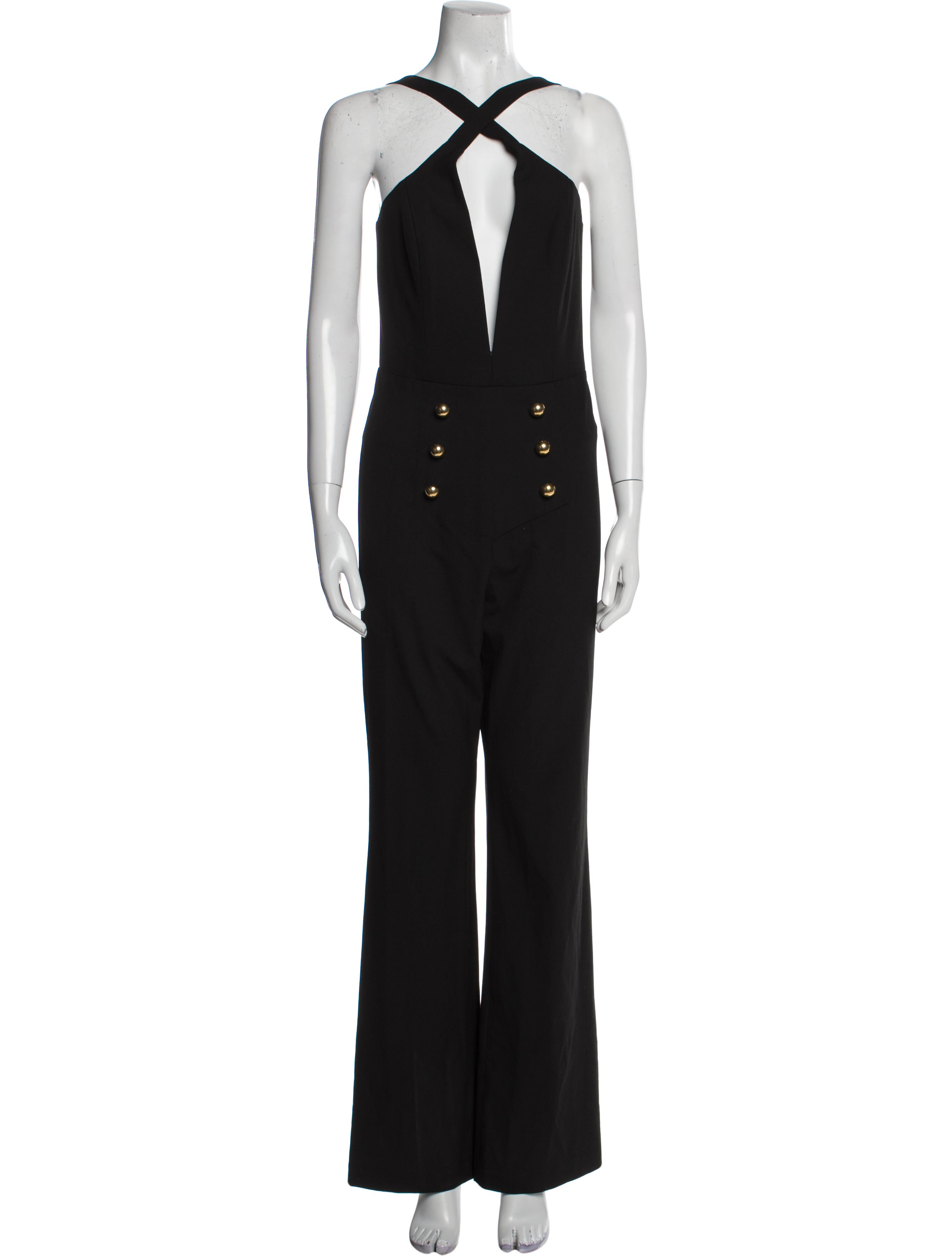 Michelle Mason Plunge Neckline Jumpsuit