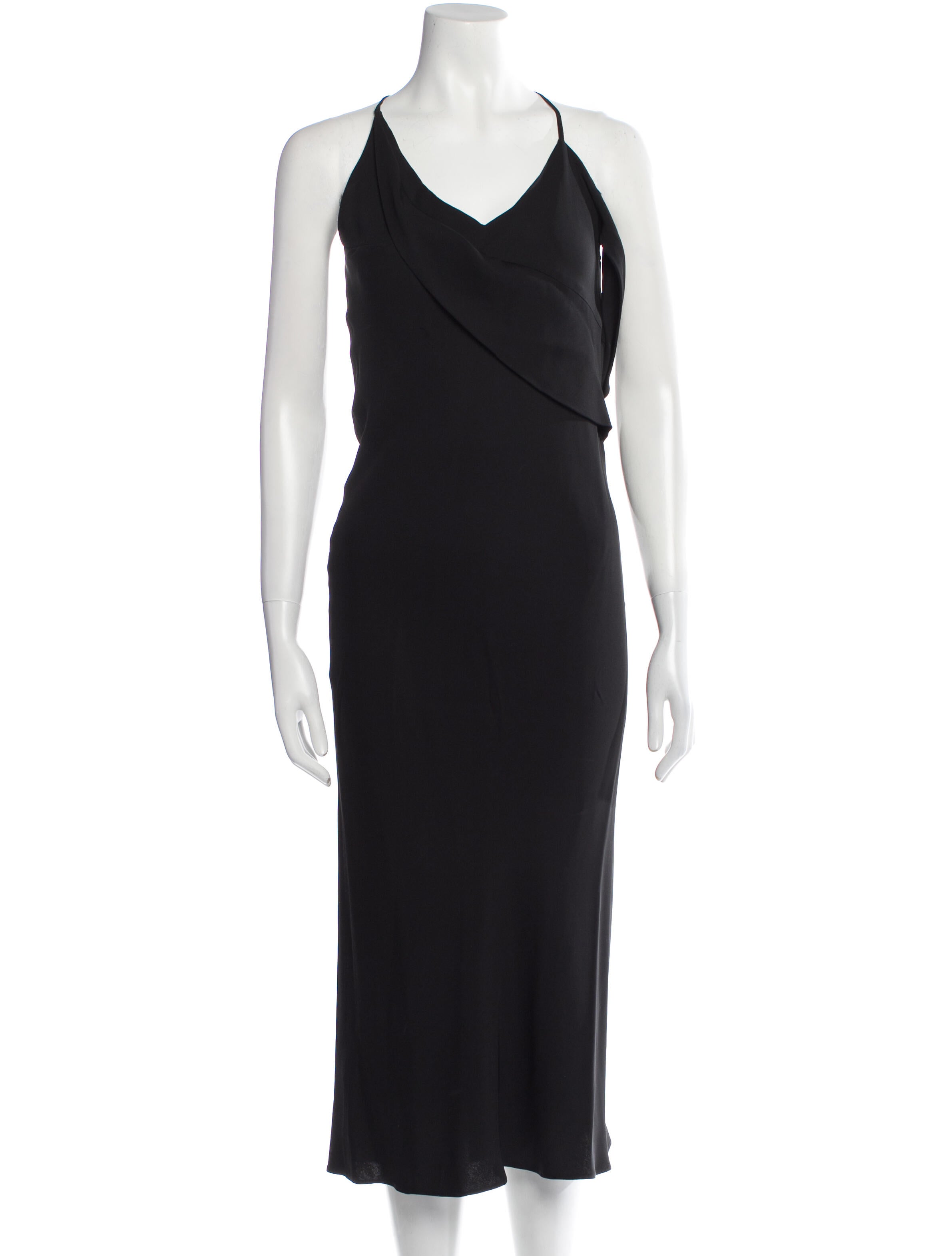 Michelle Mason Cowl Neck Long Dress