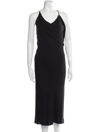 Michelle Mason Cowl Neck Long Dress