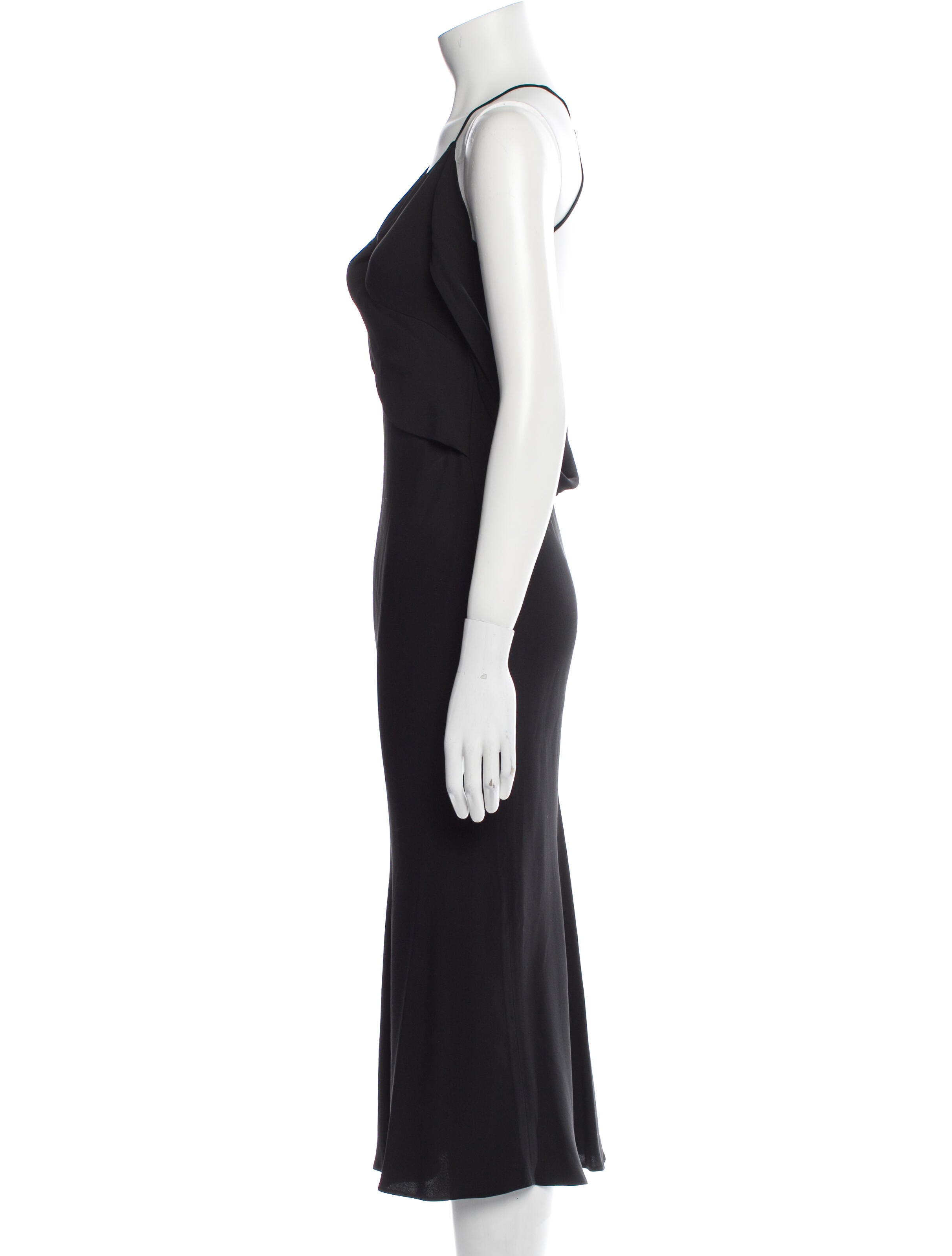 Michelle Mason Cowl Neck Long Dress
