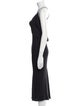 Michelle Mason Cowl Neck Long Dress
