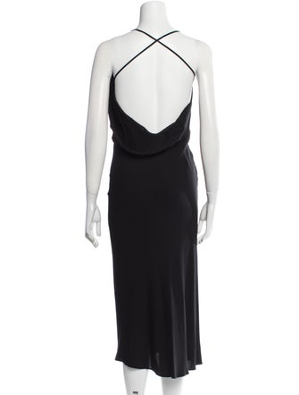 Michelle Mason Cowl Neck Long Dress