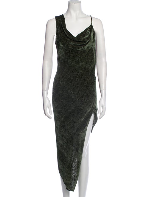 Michelle Mason Printed Long Dress