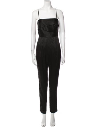 Michelle Mason Silk Square Neckline Jumpsuit