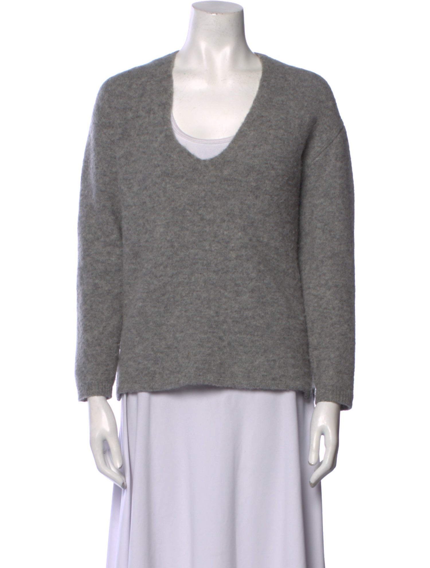 Michelle Mason Alpaca Plunge Neckline Sweater