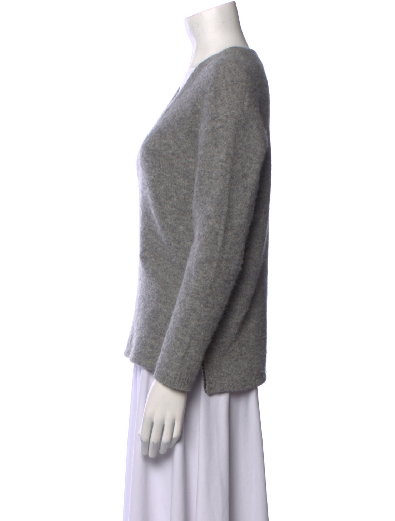 Michelle Mason Alpaca Plunge Neckline Sweater