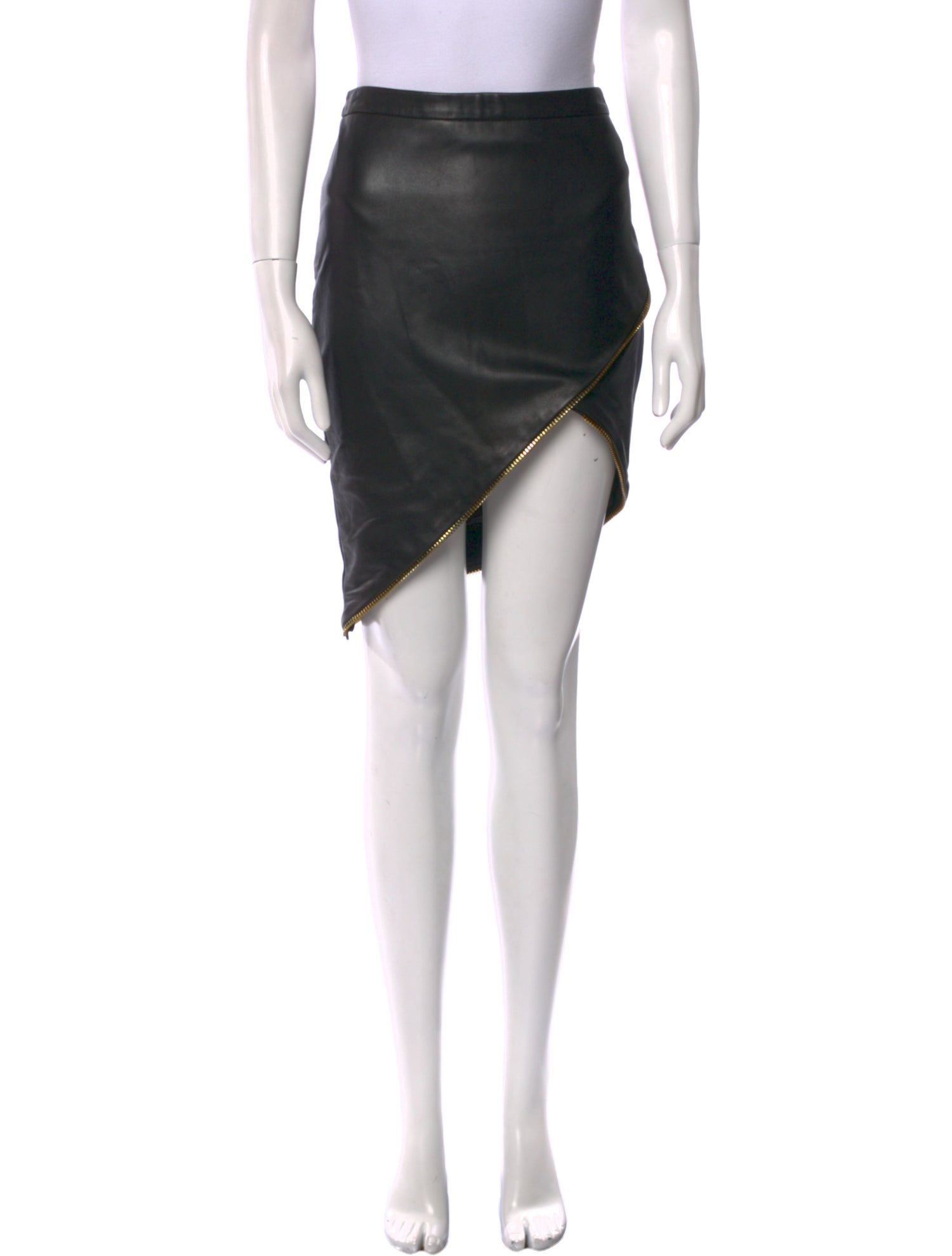 Michelle Mason Lambskin Knee-Length Skirt
