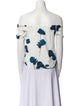 Michelle Mason Printed Off-The-Shoulder Top