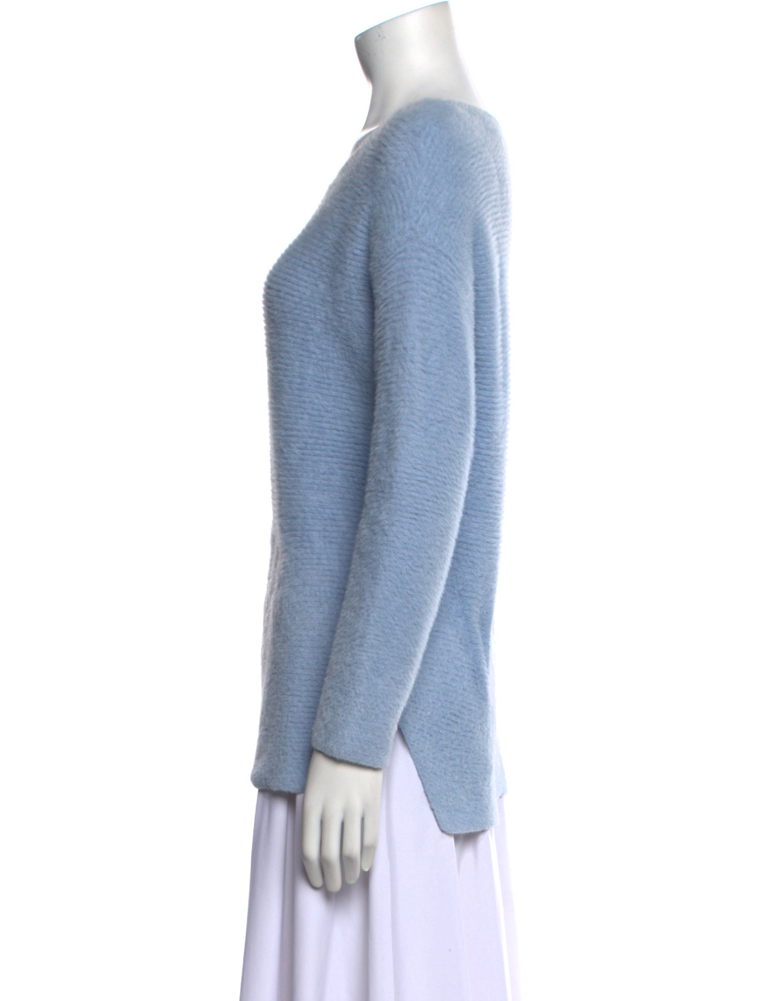 Michelle Mason Nylon Scoop Neck Sweater