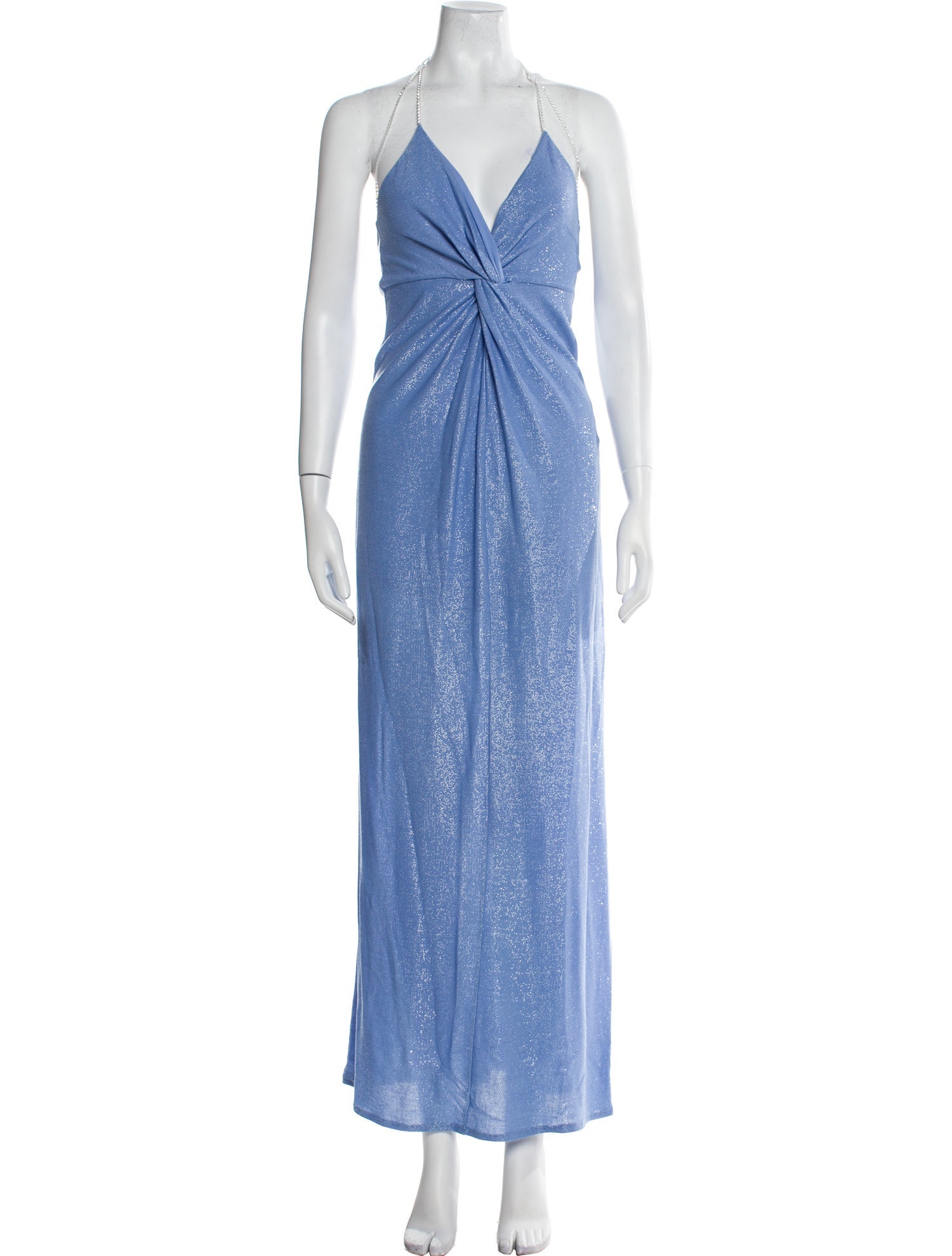 Michelle Mason Halterneck Long Dress