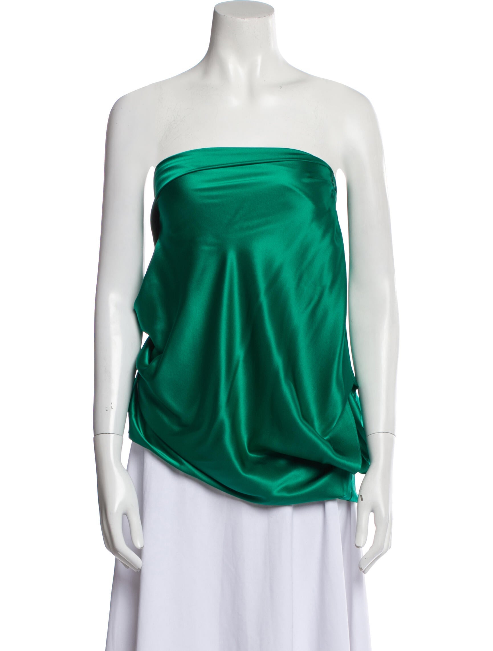 Michelle Mason Silk Strapless Top