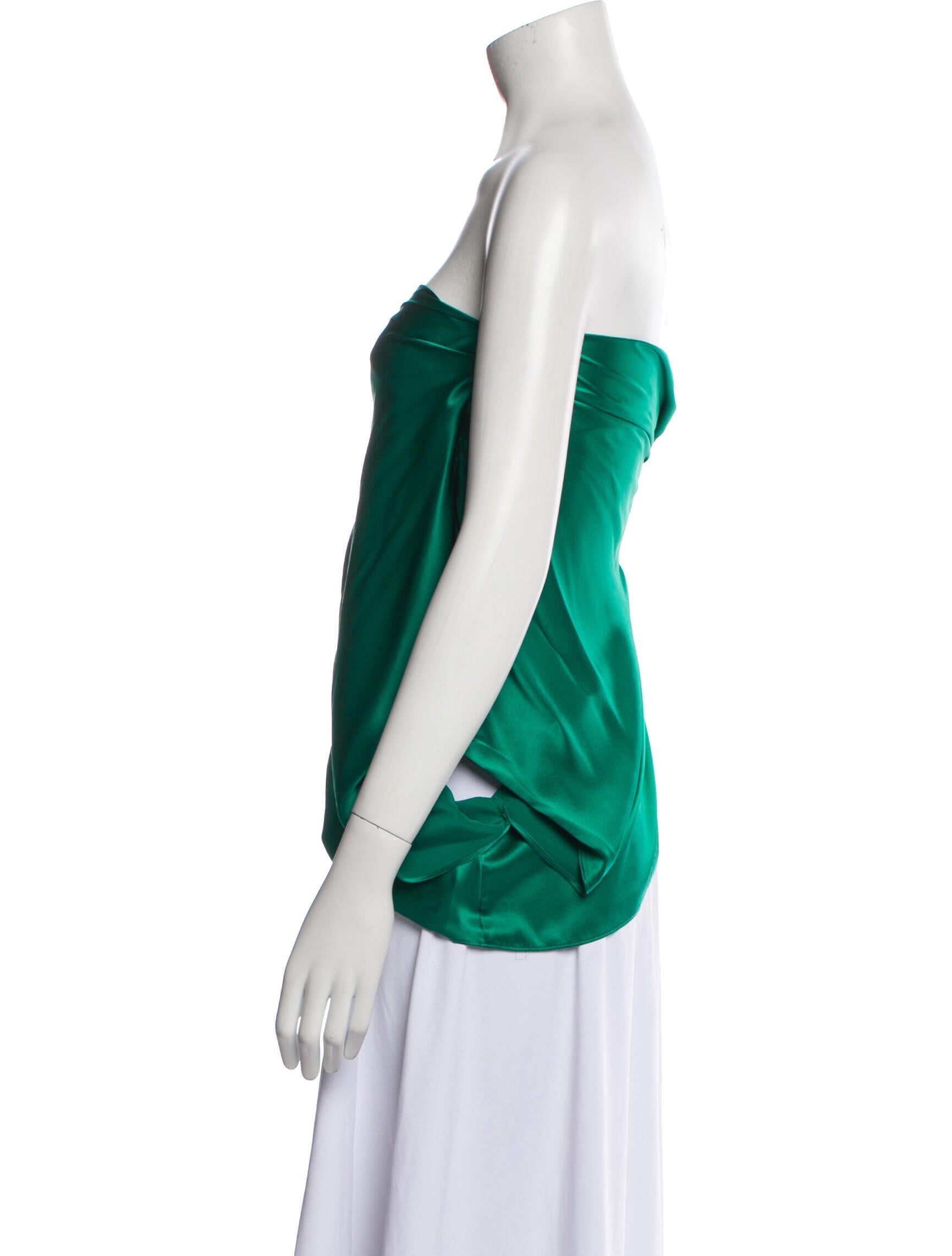 Michelle Mason Silk Strapless Top