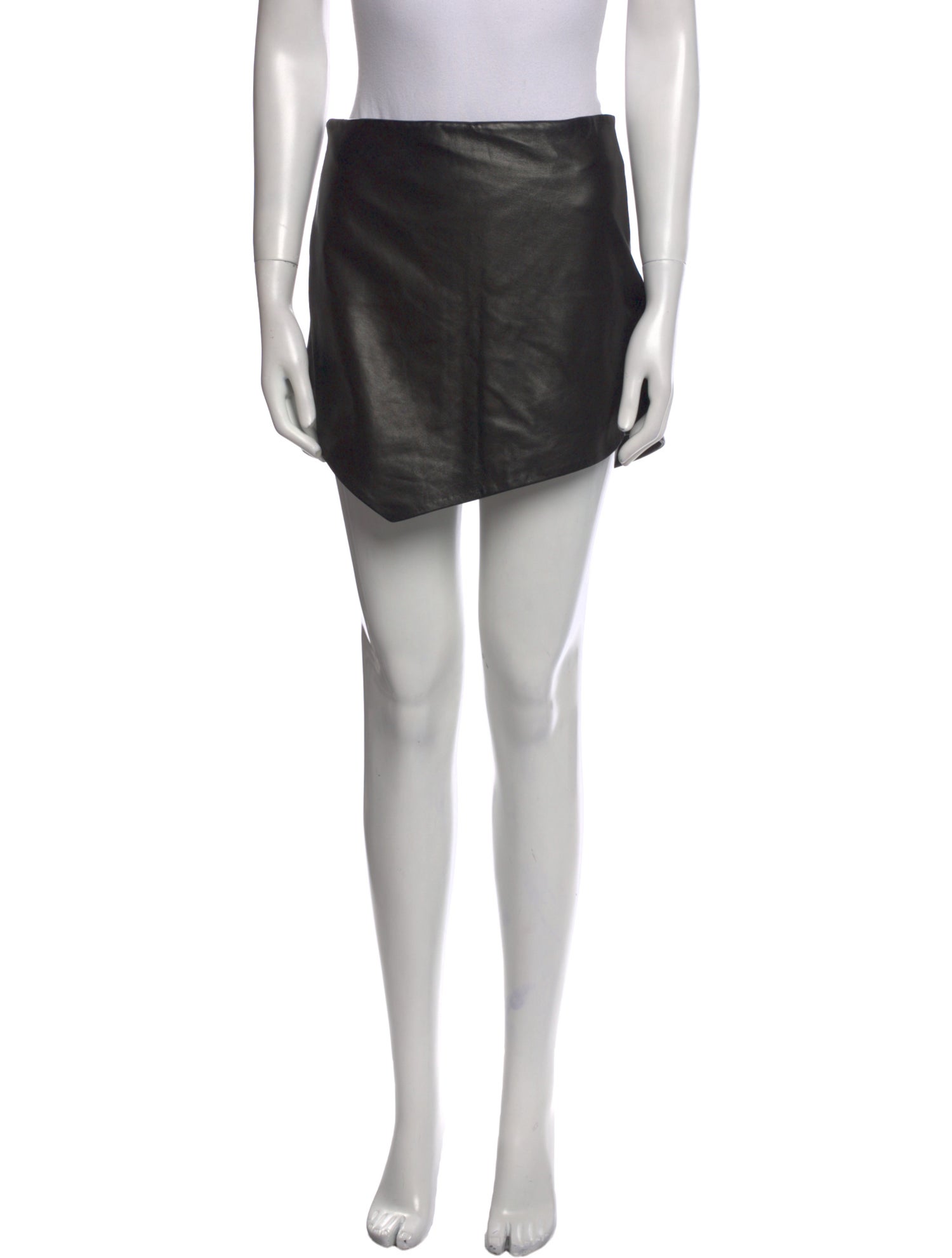 Michelle Mason Leather Mini Skirt