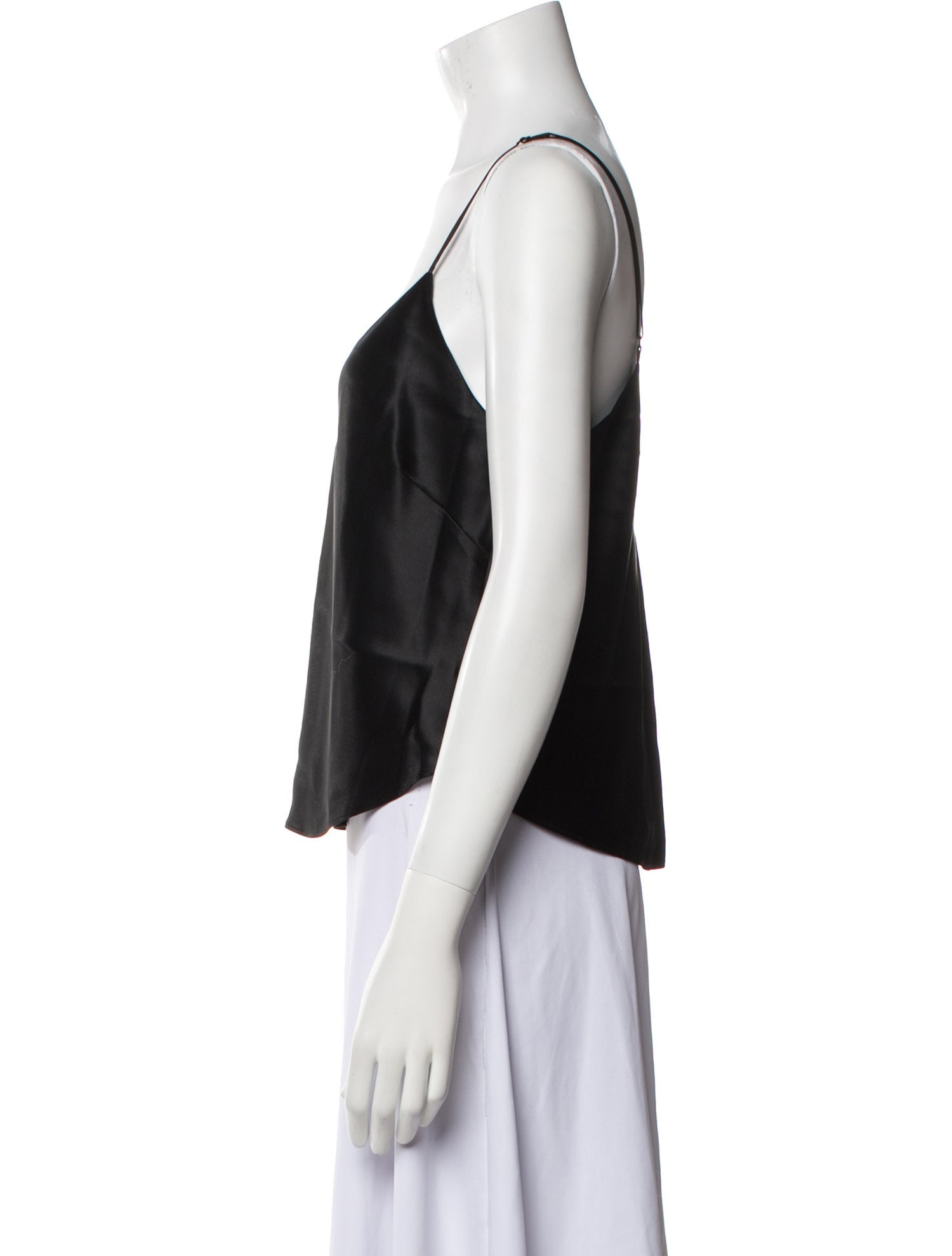 Michelle Mason Silk V-Neck Crop Top