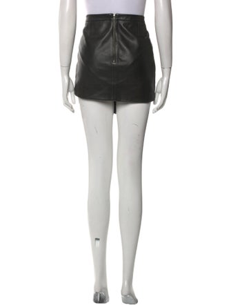 Michelle Mason Lambskin Mini Skirt