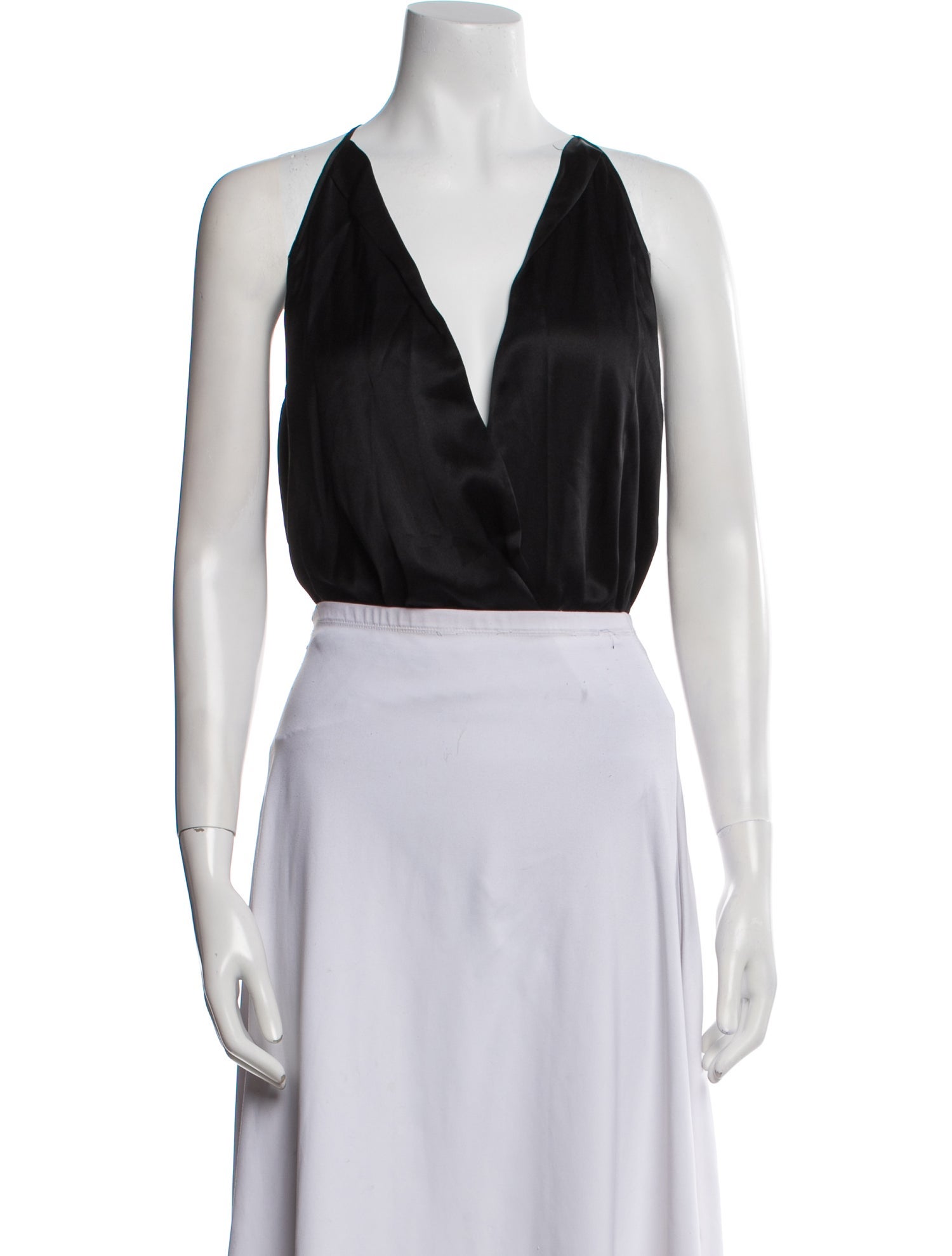 Michelle Mason Silk Plunge Neckline Romper