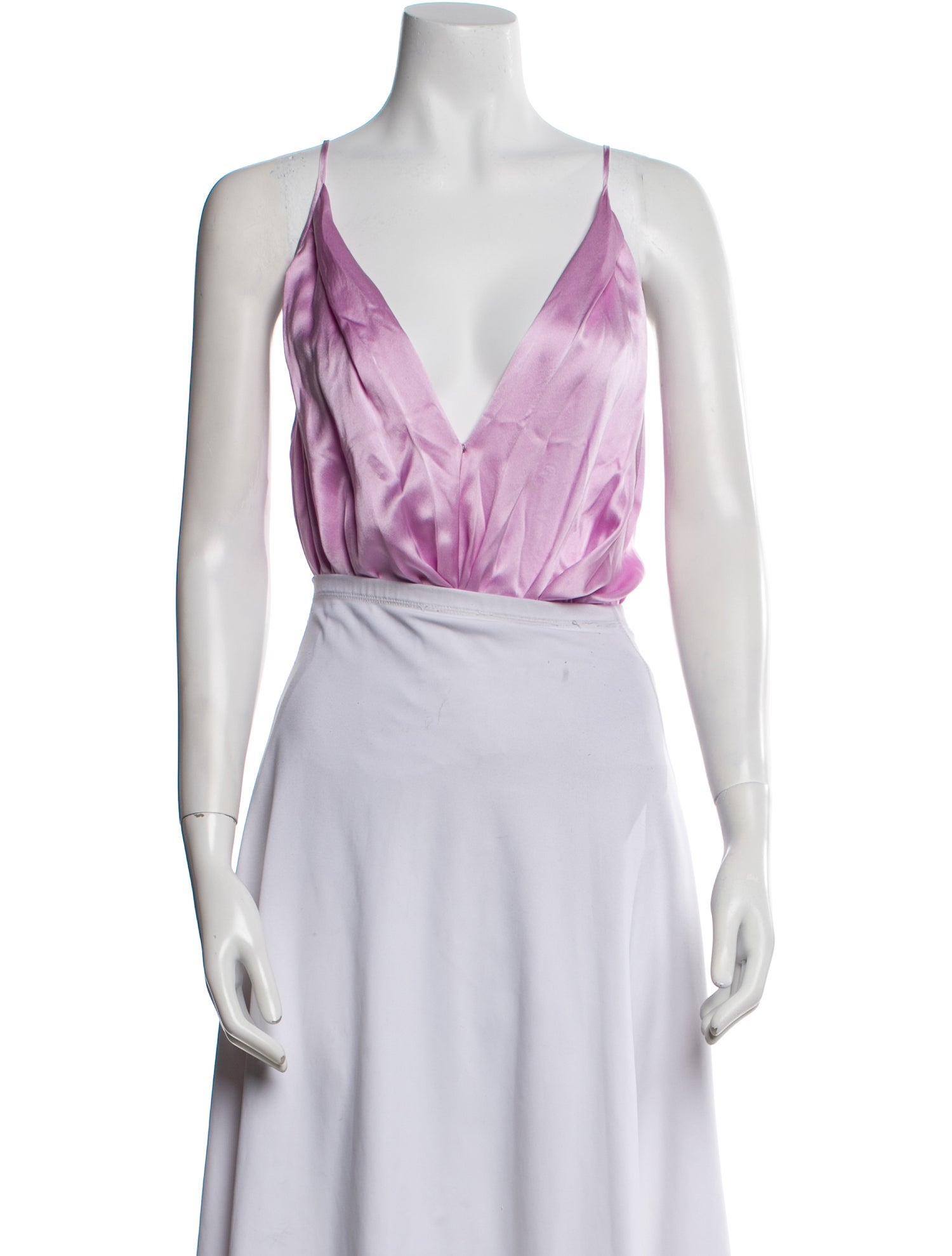 Michelle Mason Silk Plunge Neckline Romper