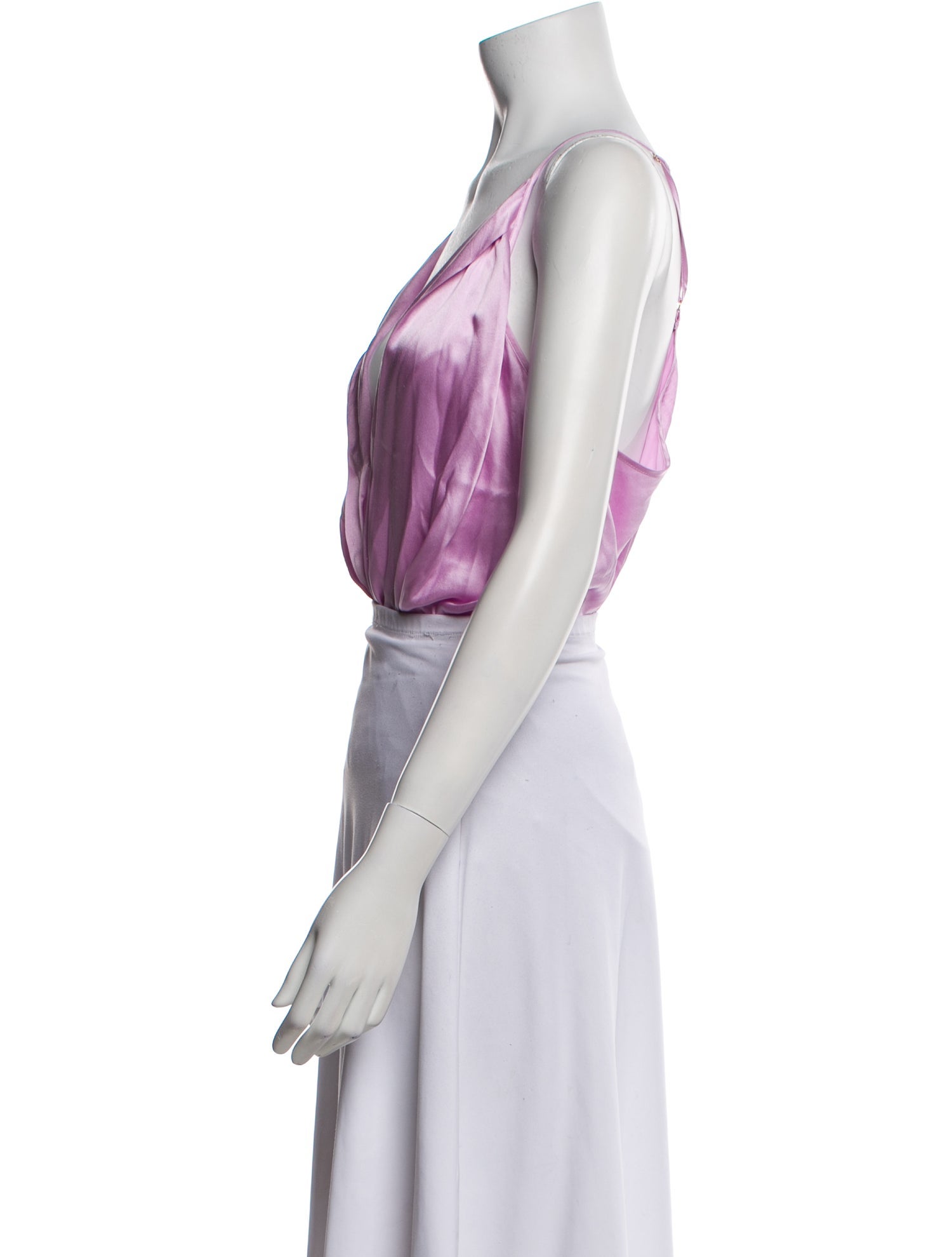 Michelle Mason Silk Plunge Neckline Romper