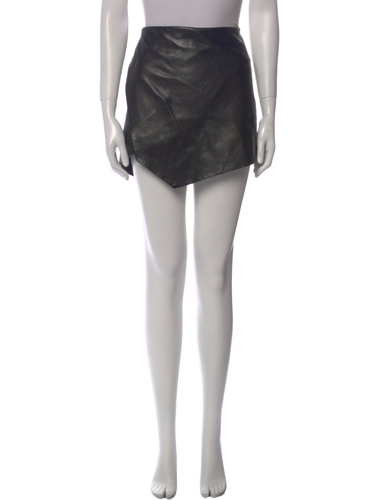 Michelle Mason Leather Mini Skirt