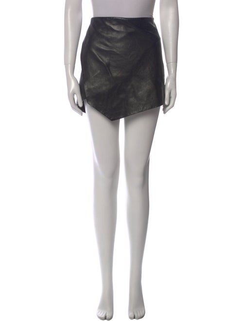 Michelle Mason Leather Mini Skirt