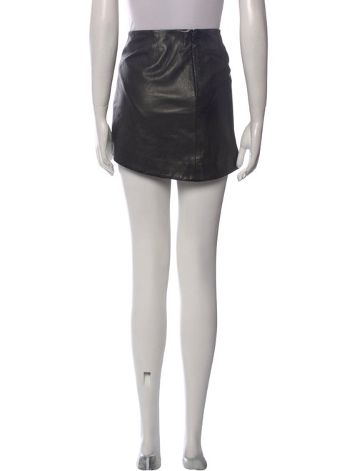 Michelle Mason Leather Mini Skirt