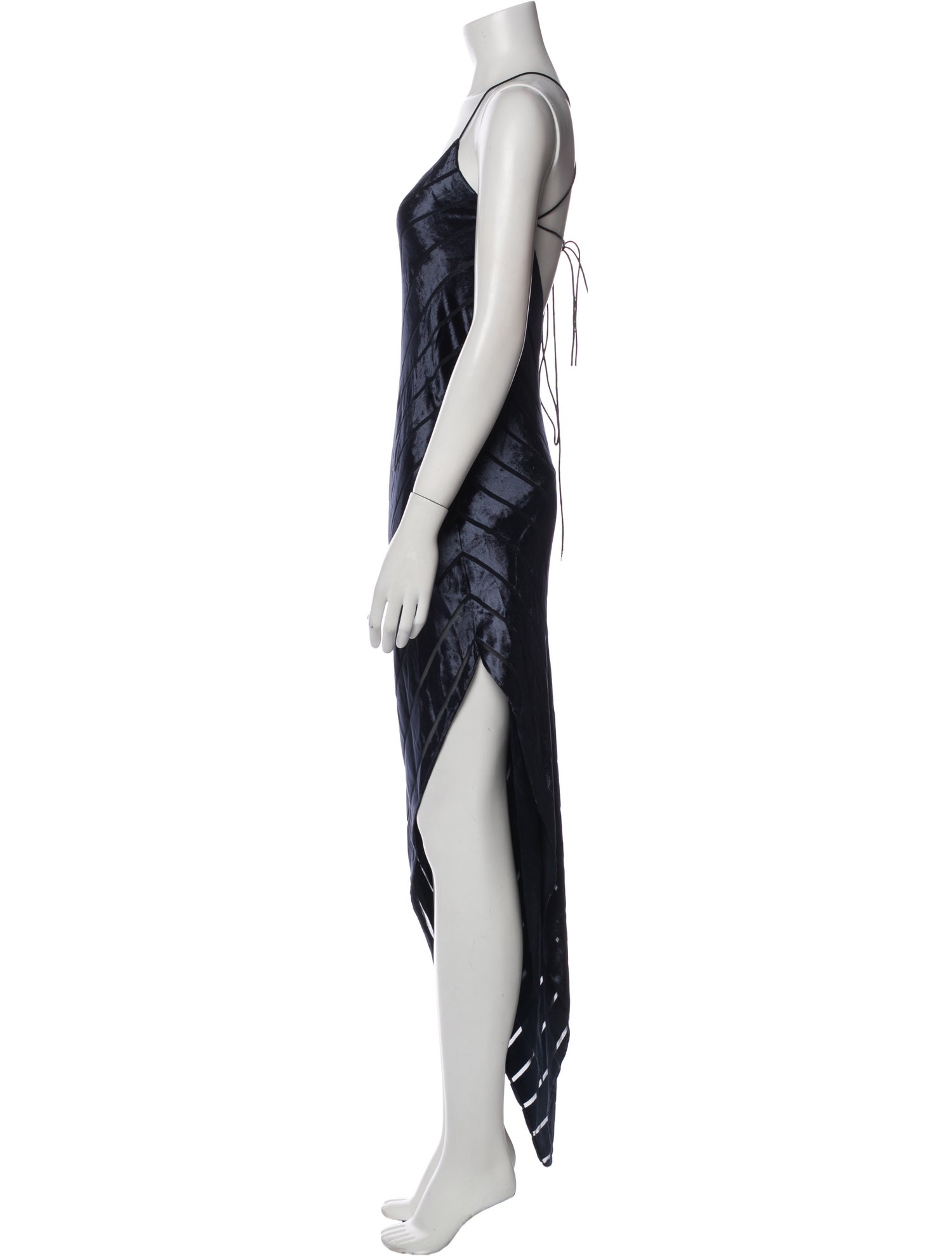 Michelle Mason Scoop Neck Long Dress