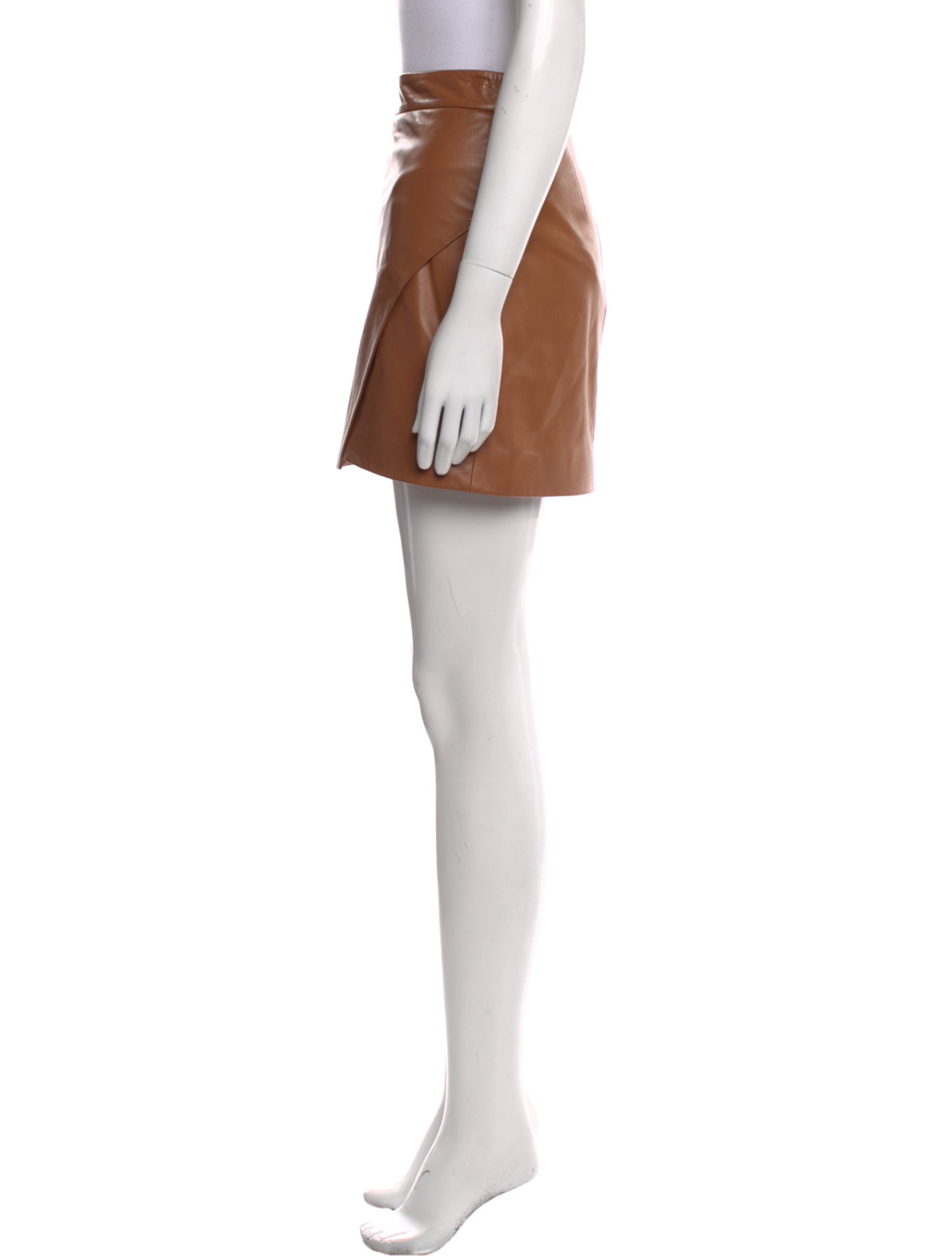 Michelle Mason Leather Mini Skirt