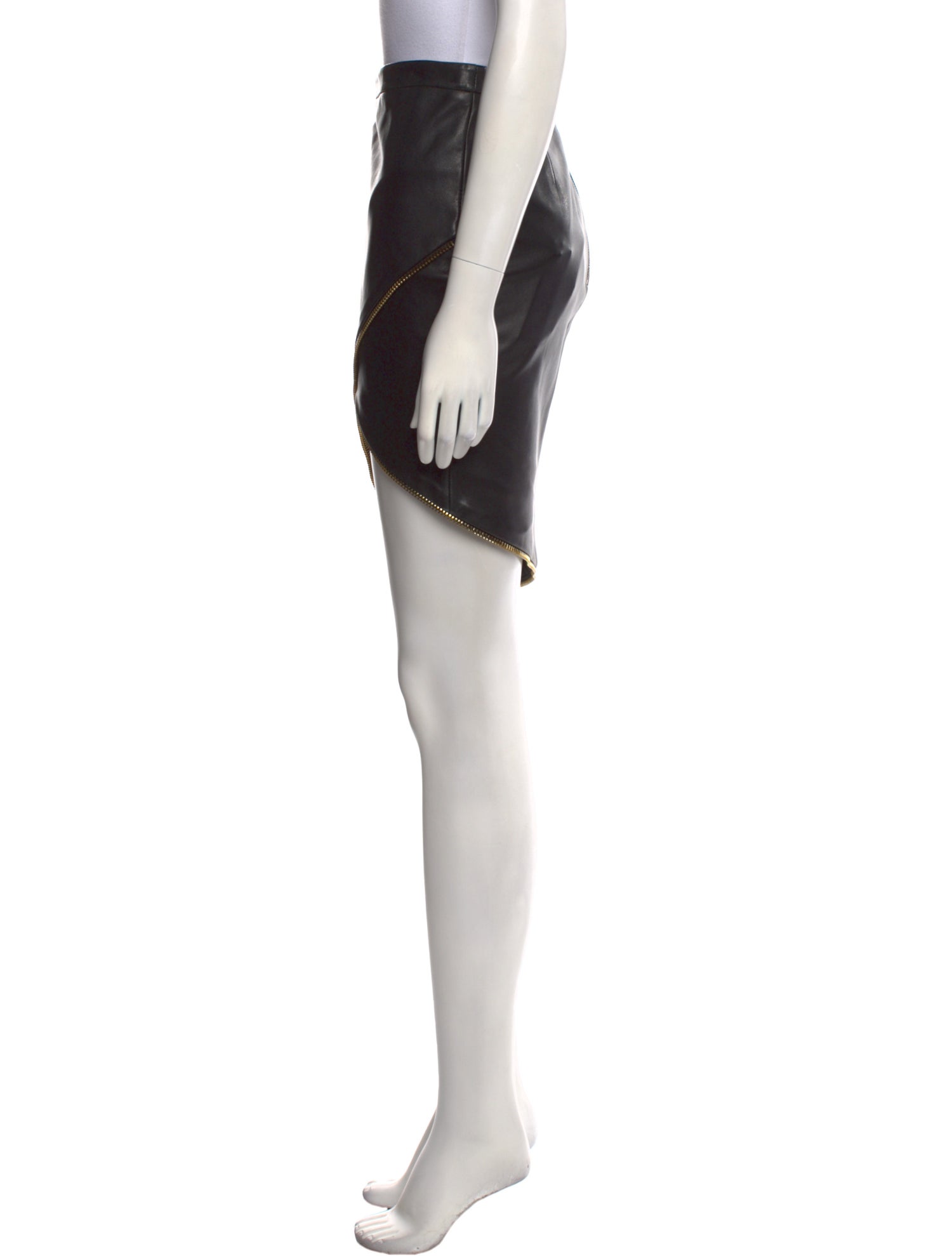 Michelle Mason Lambskin Knee-Length Skirt