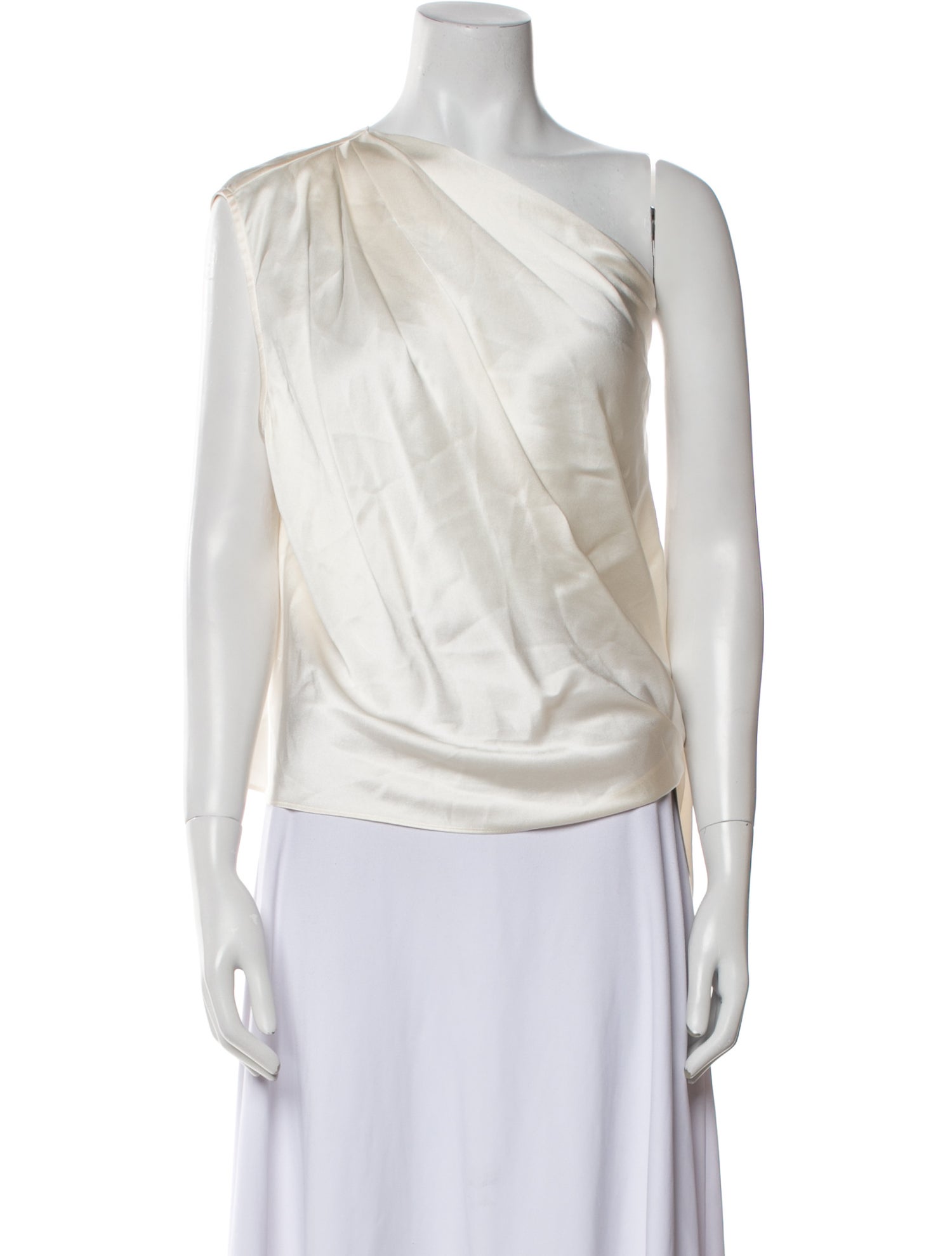 Michelle Mason Silk One-Shoulder Blouse