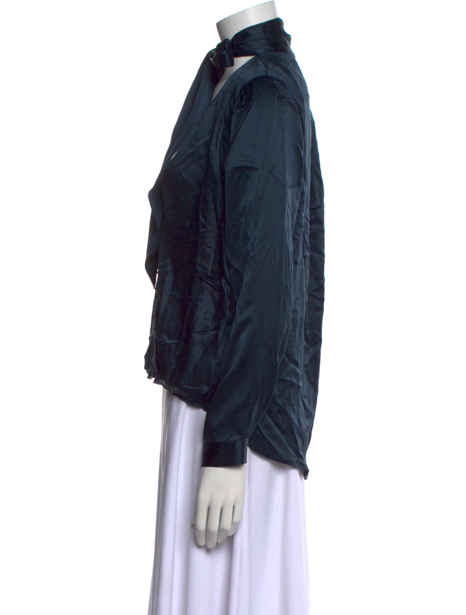 Michelle Mason Silk Mock Neck Blouse