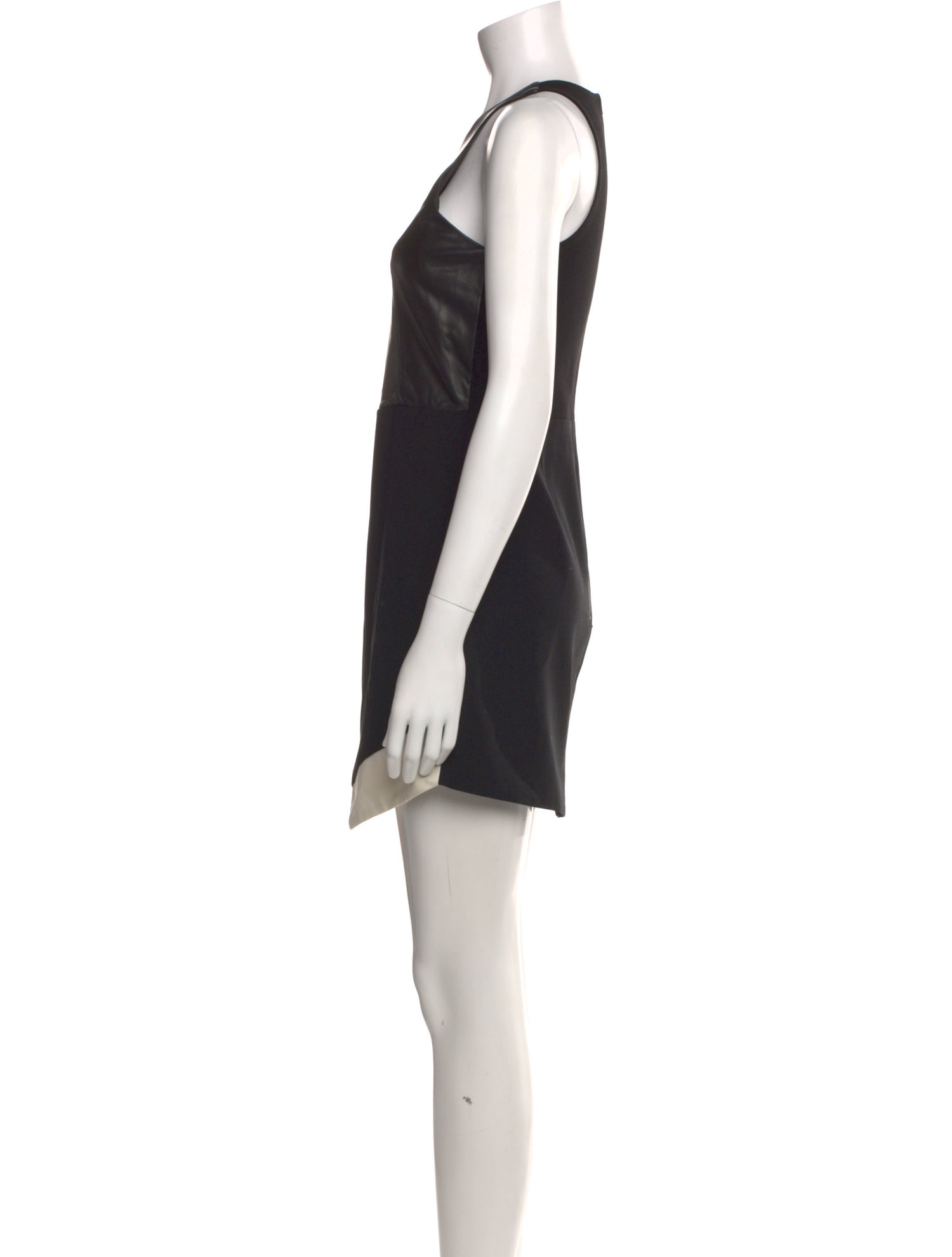 Michelle Mason Leather Mini Dress - Black Dresses, Clothing - WMSON33189 |  The RealReal