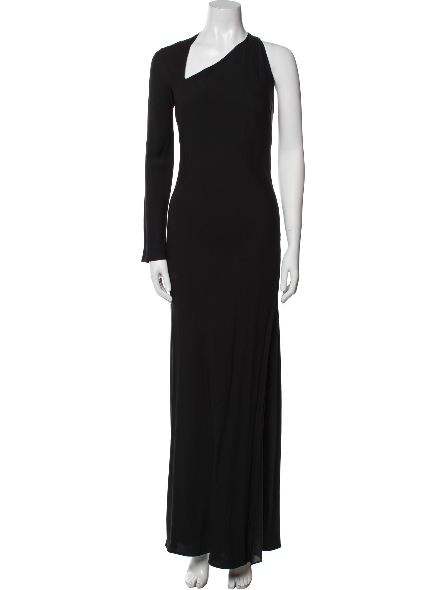 Michelle Mason One-Shoulder Long Dress