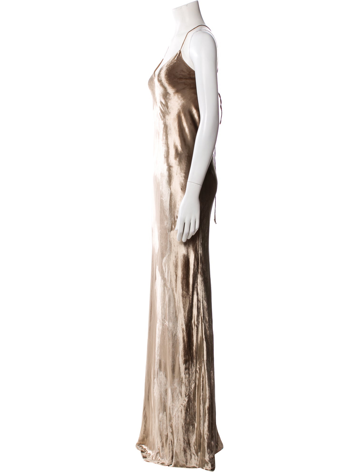 Michelle Mason V-Neck Long Dress