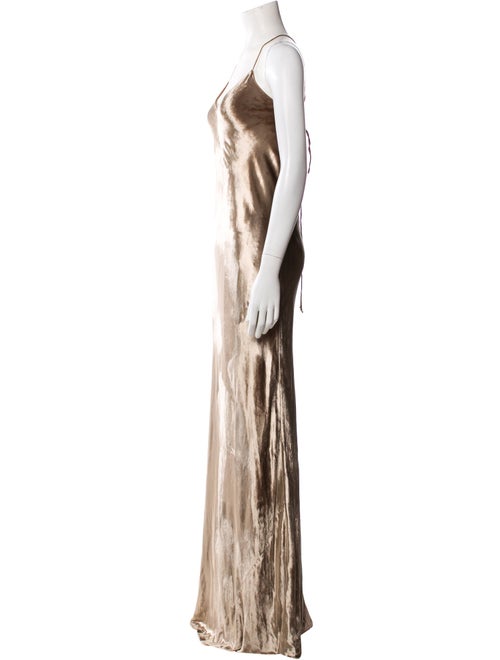 Michelle Mason V-Neck Long Dress