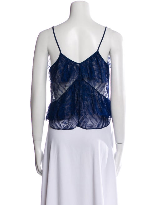 Michelle Mason Nylon V-Neck Crop Top