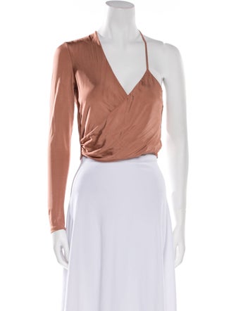 Michelle Mason V-Neck Sleeveless Crop Top