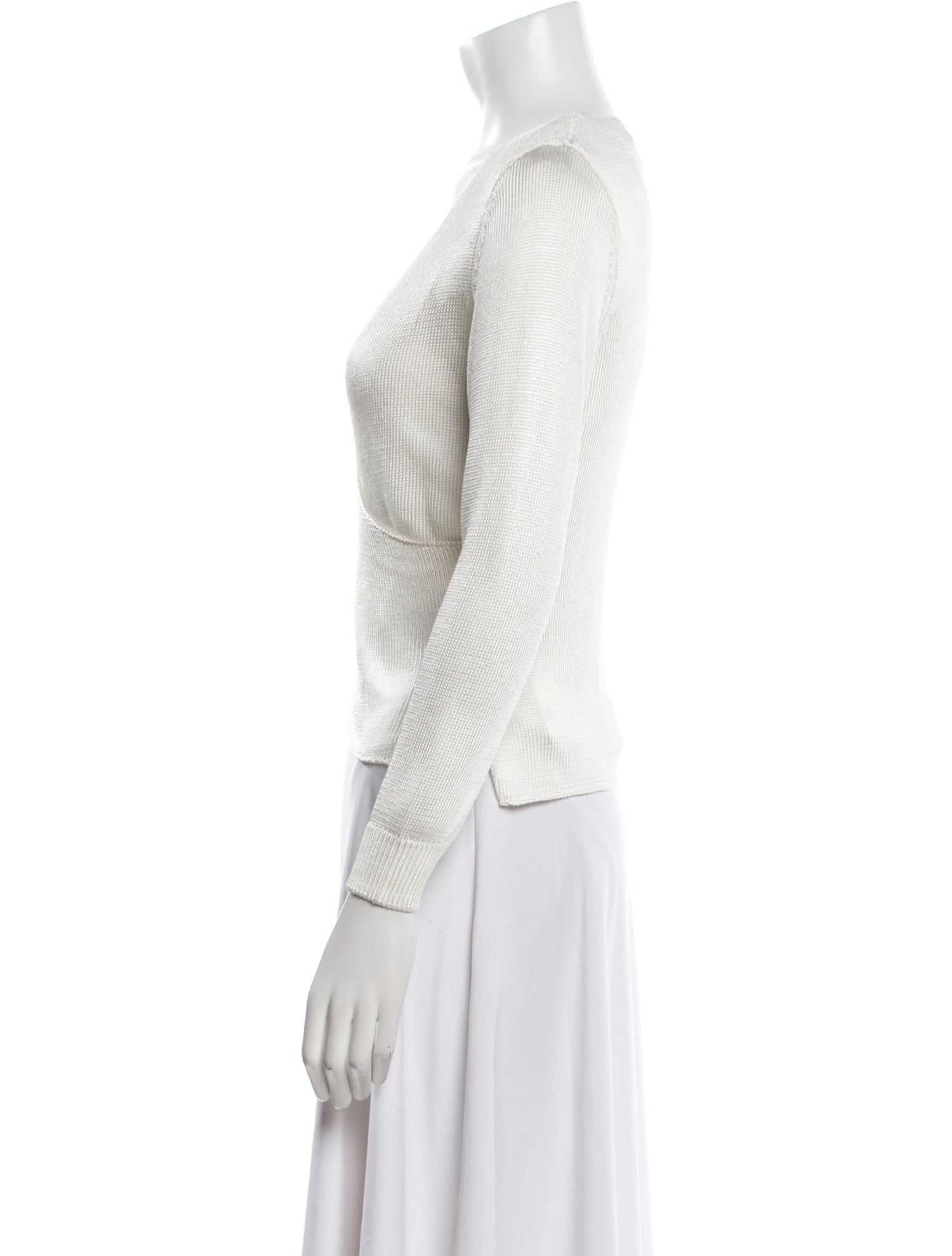 Michelle Mason V-Neck Long Sleeve Crop Top