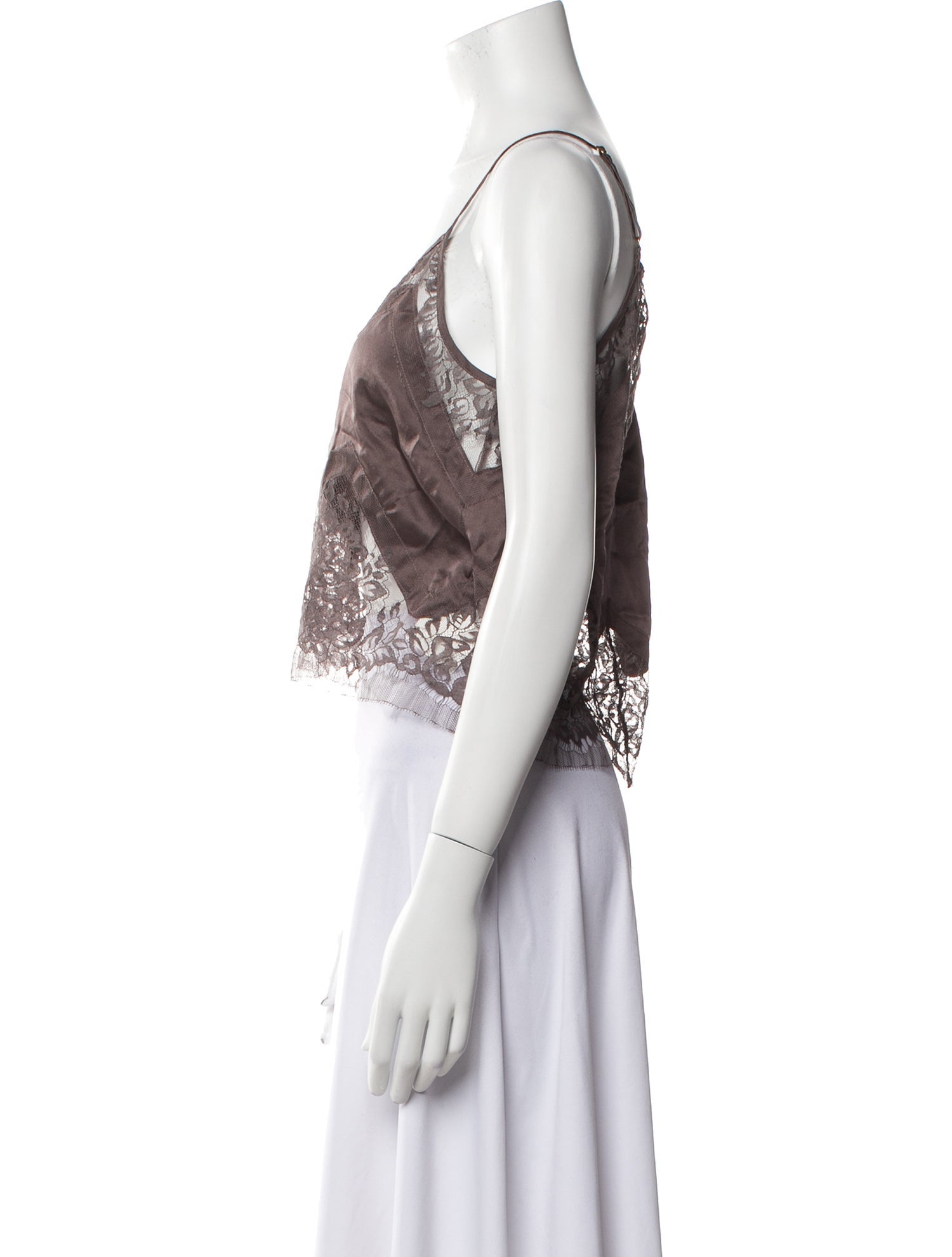 Michelle Mason Silk Mesh Accents Pajamas