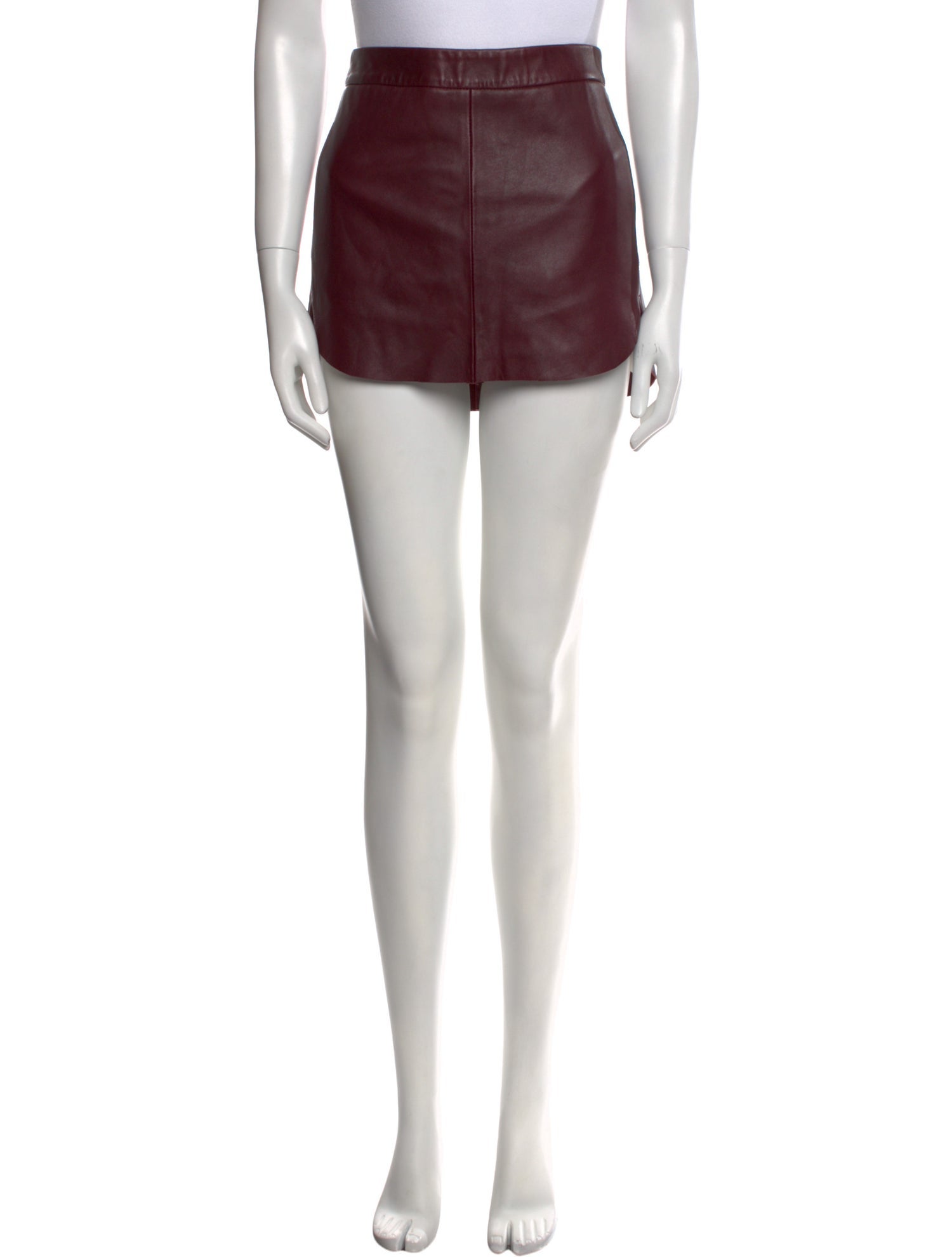 Michelle Mason Leather Mini Skirt