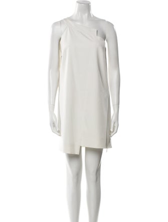 Michelle Mason One-Shoulder Mini Dress