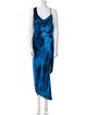 Michelle Mason Tie-Dye Print Long Dress