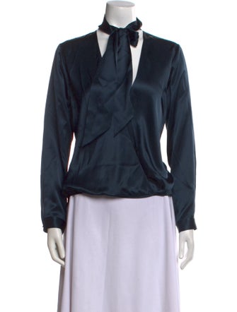 Michelle Mason Silk Open Front Blouse