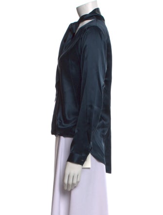 Michelle Mason Silk Open Front Blouse