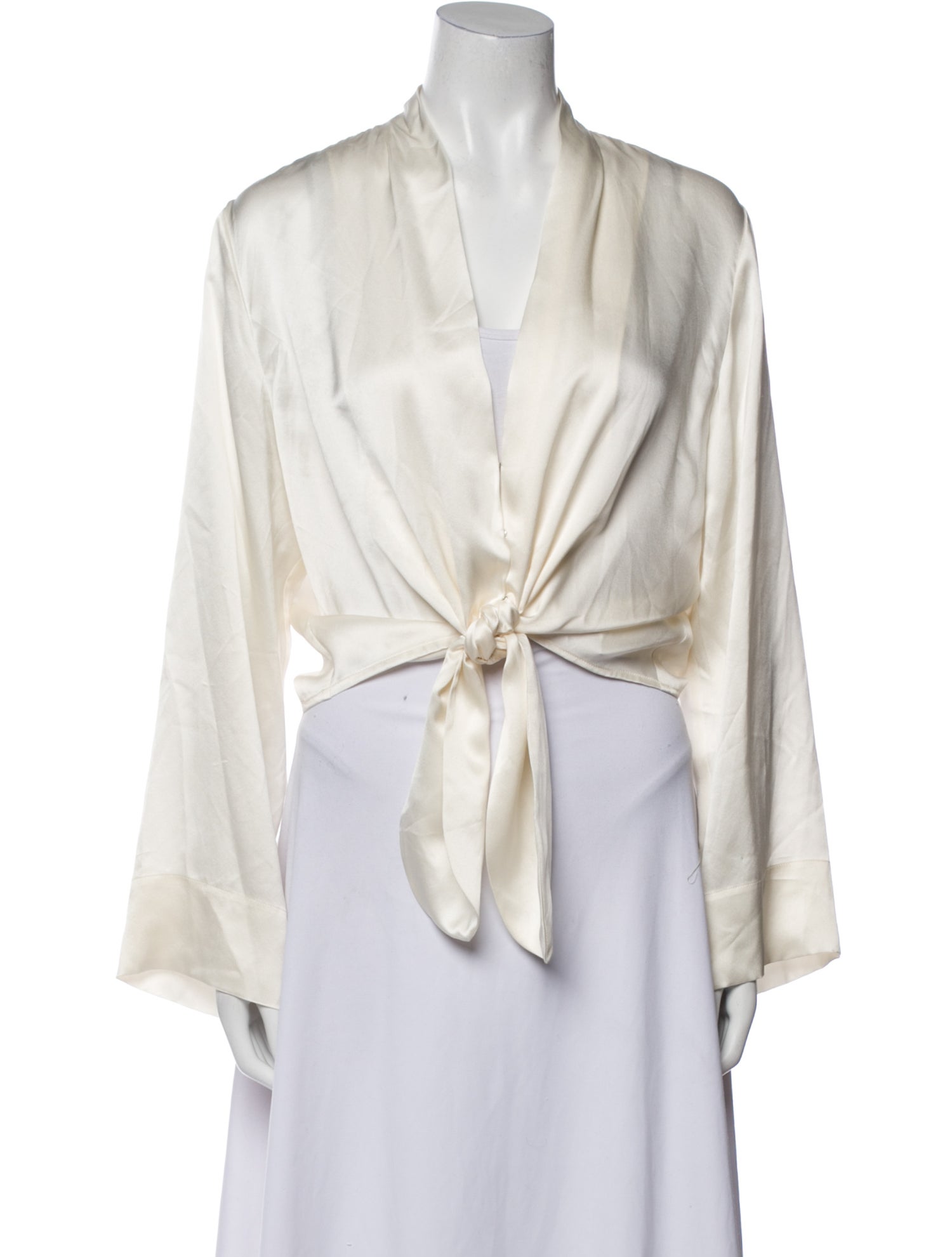 Michelle Mason Silk V-Neck Blouse