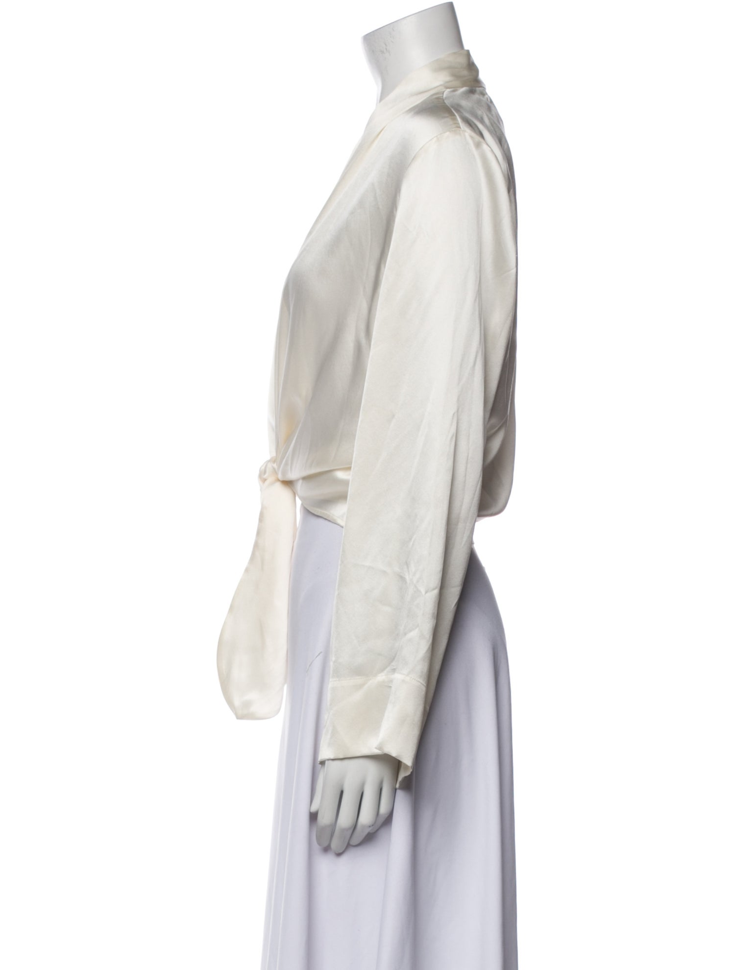 Michelle Mason Silk V-Neck Blouse